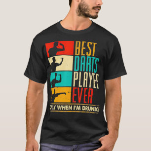Bester Darts Player je Vintages lustiges Geschenk T-Shirt