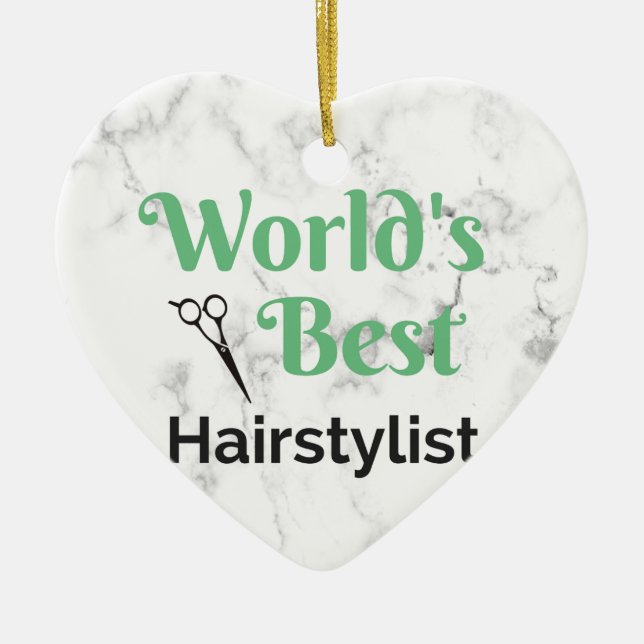 Bester das Haar-Stylist der Welt Keramikornament (Vorne)