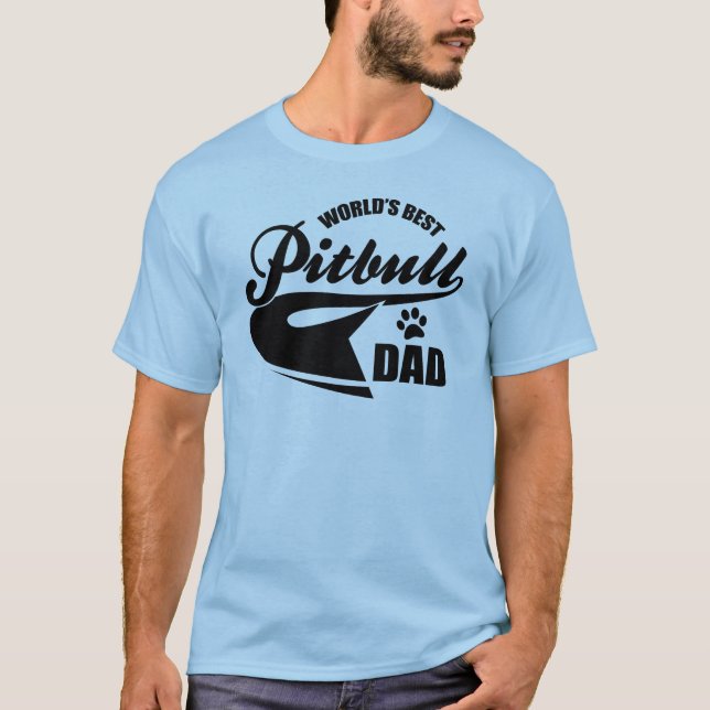 Bester das Pitbull der Welt Vater T-Shirt (Vorderseite)