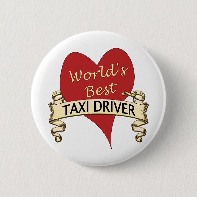 Bester das Taxi-Fahrer der Welt Button (Vorderseite)