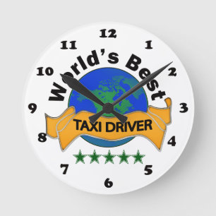Bester das Taxi-Fahrer der Welt Runde Wanduhr