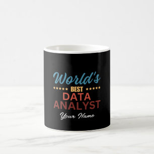 Bester Data-Analyst der Welt Personalisierter Name Kaffeetasse