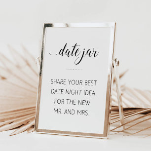 Bester Datum-Einfall-Krug Hochzeitsrat-Schild Poster