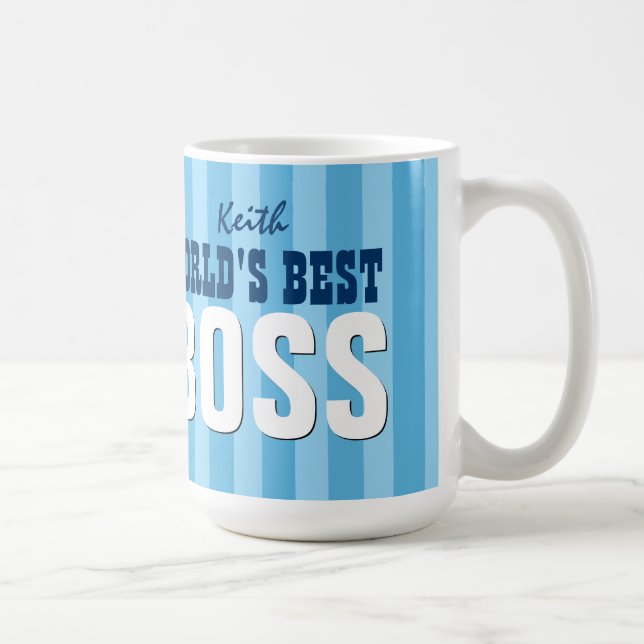Bester der CHEF der Welt blaue Tasse (Rechts)