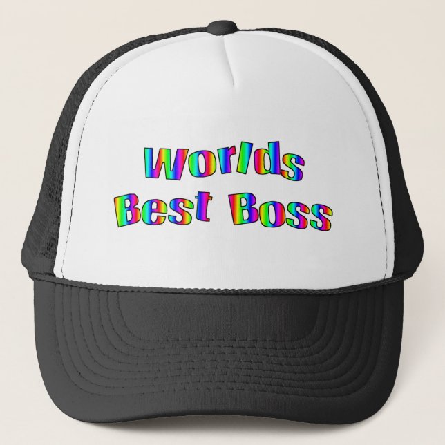 Bester der Chef-Hut der Welt Truckerkappe (Vorderseite)
