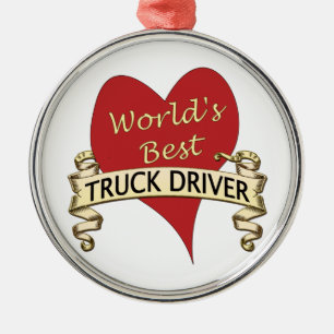 Bester der LKW-Fahrer der Welt Silbernes Ornament