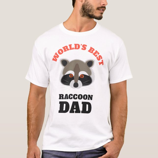 Bester der Raccoon-Vater der Welt lustig T-Shirt (Vorderseite)