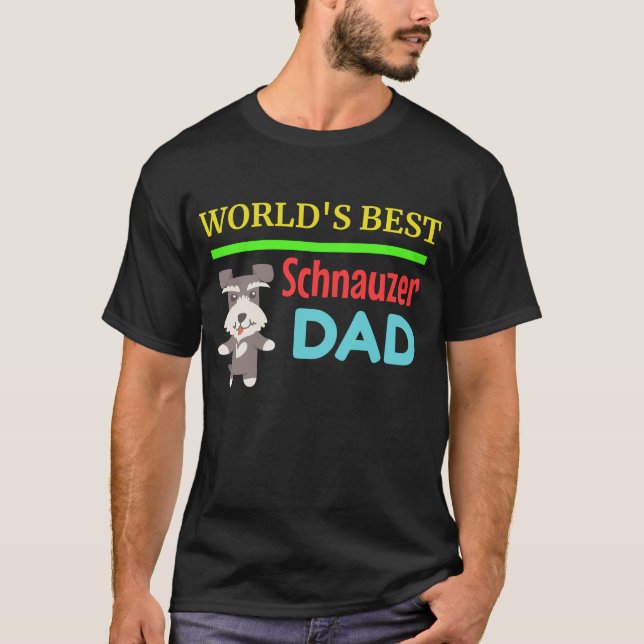 Bester der Schnauzer-Vater der Welt T-Shirt (Vorderseite)