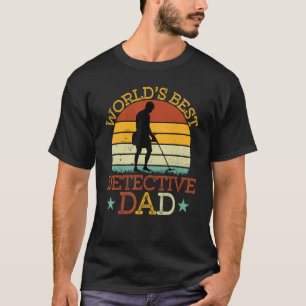 Bester Detektiv Dad Retro-Metalldetektor Det T-Shirt
