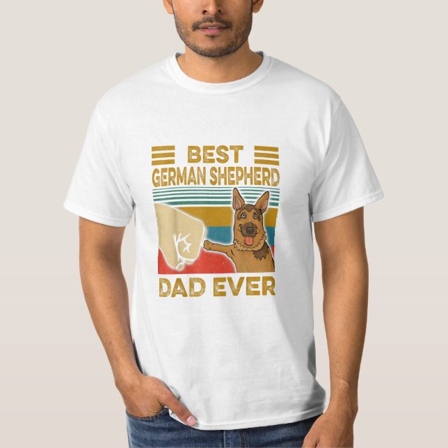 Bester deutscher Hirtenhändler Vater je T-Shirt (Vorderseite)