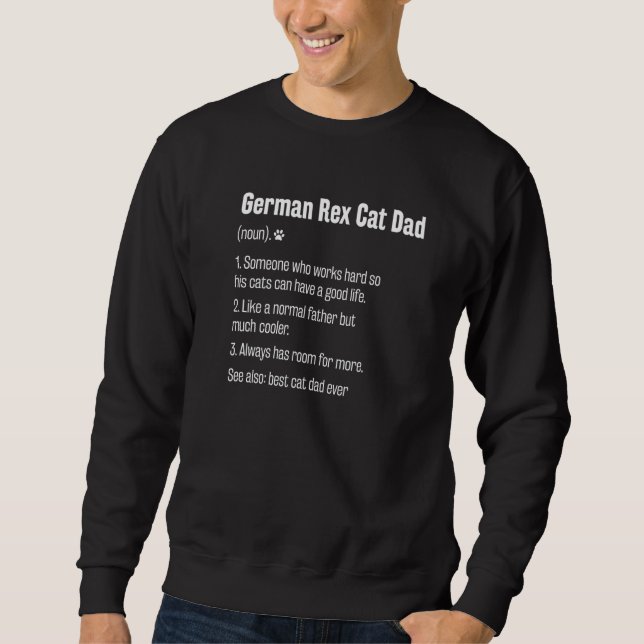 Bester Deutscher Rex-Katzen-Vater Aller Zeiten Def Sweatshirt (Vorderseite)