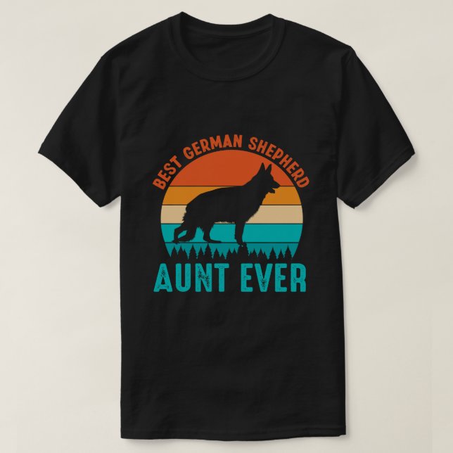 Bester deutscher Schäferhund AUNT je Vintag T-Shirt (Design vorne)
