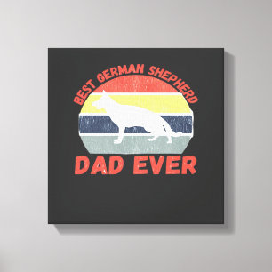 Bester deutscher Schäferhund-Vater aller Zeiten Zi Leinwanddruck