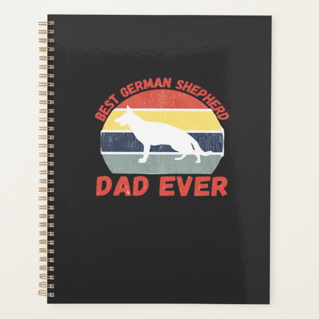 Bester deutscher Schäferhund-Vater jemals Zitat Lu Planer (Vorderseite)