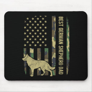 Bester Deutscher Schäferhund-Vater-Tarnung Amerika Mousepad