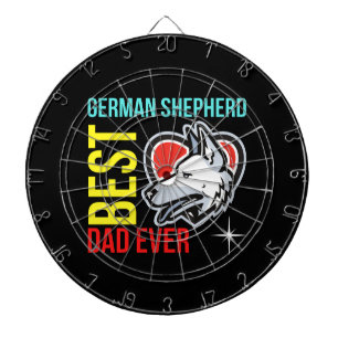 Bester deutscher Shepherd-Vater je  Dartscheibe