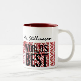 Bester die Uni-Professor Ever Gift der Welt Zweifarbige Tasse