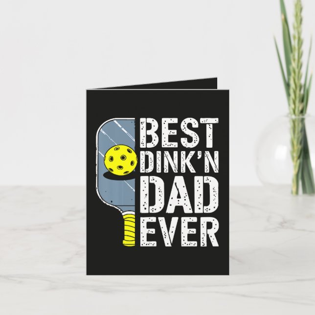 Bester Dink'N Dad Ever Pickleball Feiertagskarte (Vorderseite)