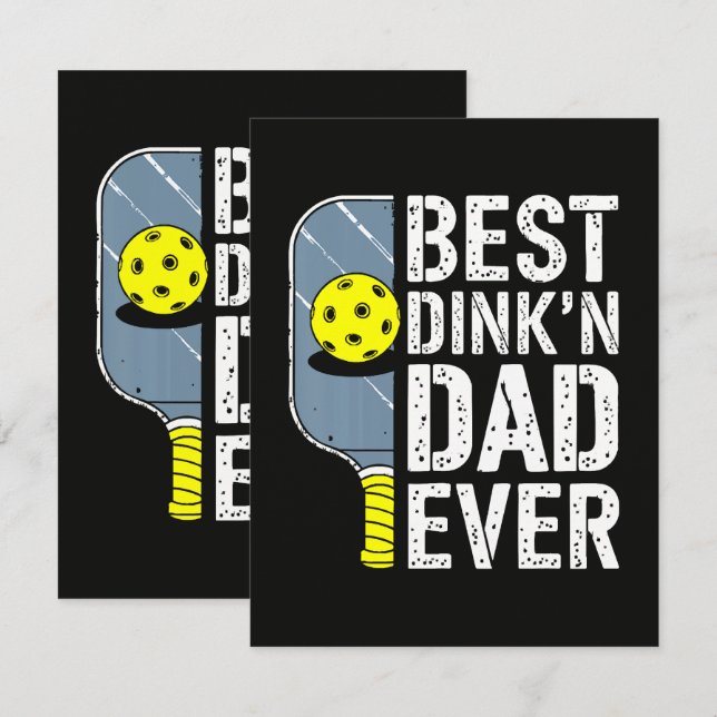 Bester Dink'N Dad Ever Pickleball Karte (Vorne/Hinten)