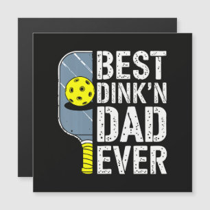 Bester Dink'N Dad Ever Pickleball Magnetkarte