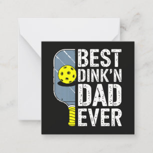 Bester Dink'N Dad Ever Pickleball Mitteilungskarte