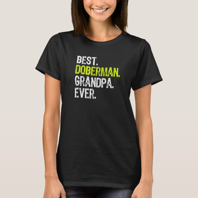 Bester Doberman Opa je Hund T-Shirt (Vorderseite)