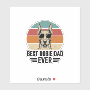 Bester Dobermann-Vater aller Zeiten Vintage-Doberm Aufkleber