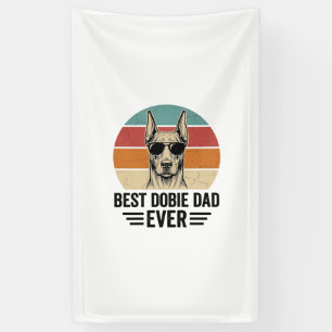 Bester Dobermann-Vater aller Zeiten Vintage Doberm Banner