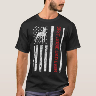 Bester Dobermann Vater je USA Flagge Doberman Own T-Shirt