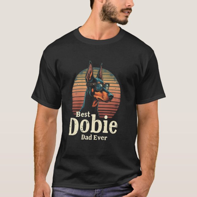 Bester Dobermann-Vater überhaupt Dobermann T-Shirt (Vorderseite)