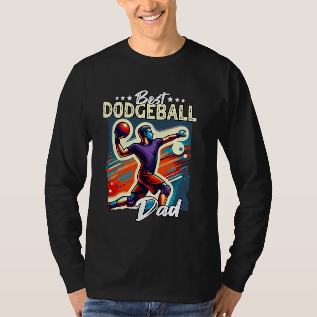 Bester Dodgeball-Vater spielen Dodgeball T-Shirt (Vorderseite)