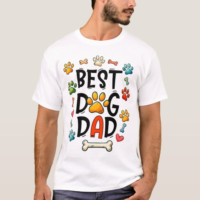 *Bester Dog-Vater Digitaldruck T-Shirt (Vorderseite)