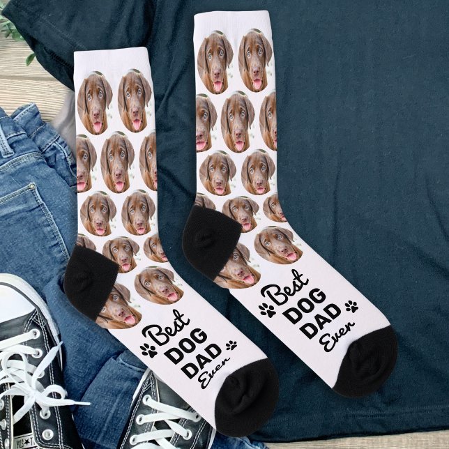 Bester DOG-VATER je Personalisierte Niedliche Foto Socken (Von Creator hochgeladen)