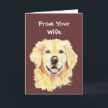 Bester Doggone Geburtstag Husband Golden Retriever Karte<br><div class="desc">Spaß zum Geburtstag für den Mann,  der Golden Retriever Hunde Liebe. Karte zum Anpassen,  Goldener Wasserfarbener Retriever Hund,  Haustier</div>
