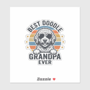 Bester Doodle-Opa Aller Zeiten Vintage-Hund-Shirt- Aufkleber