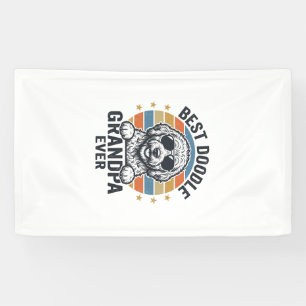 Bester Doodle-Opa aller Zeiten Vintage-Hund-Shirt- Banner