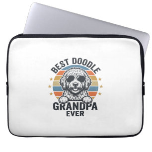 Bester Doodle-Opa Aller Zeiten Vintage-Hund-Shirt- Laptopschutzhülle
