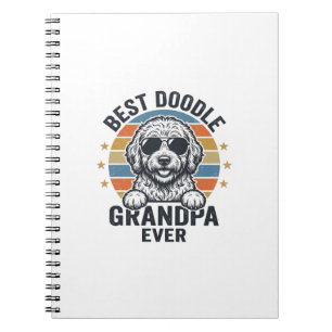 Bester Doodle-Opa Aller Zeiten Vintage-Hund-Shirt- Notizblock