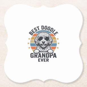 Bester Doodle-Opa Aller Zeiten Vintage-Hund-Shirt- Untersetzer