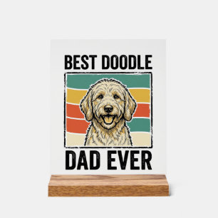Bester Doodle-Vater Aller Zeiten Vintage-Hund-Shir Acrylschild
