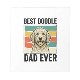Bester Doodle-Vater Aller Zeiten Vintage-Hund-Shir Notizblock