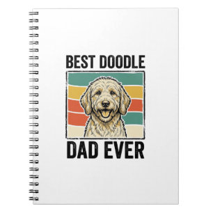 Bester Doodle-Vater Aller Zeiten Vintage-Hund-Shir Notizblock