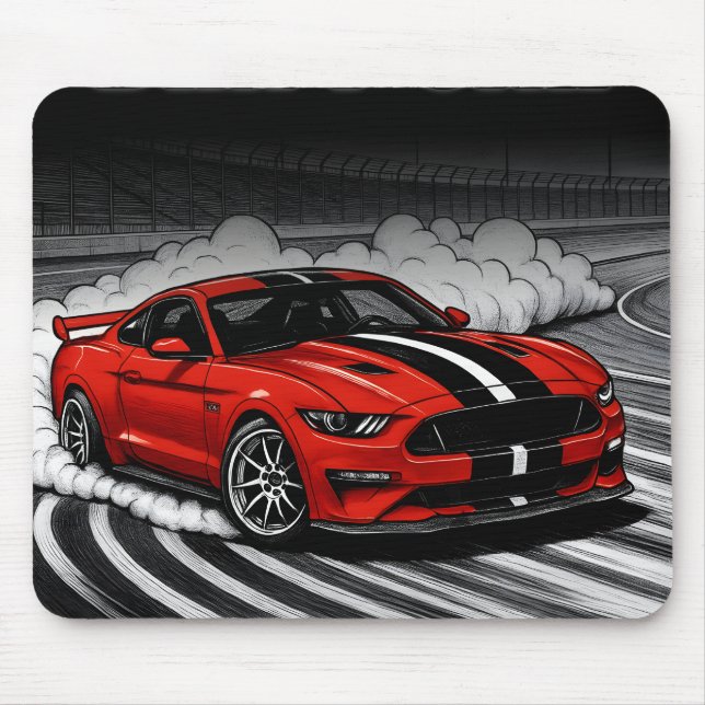 Bester Driftwagen Rotes Muscle Mousepad (Vorne)