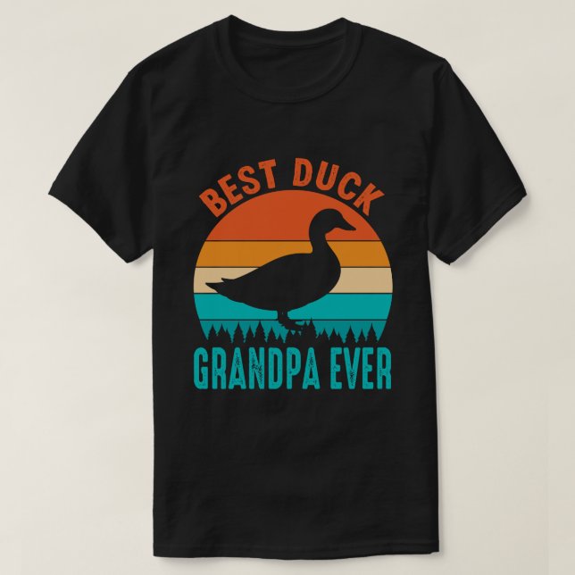 Bester Duck GRANDPA je Vintag T-Shirt (Design vorne)