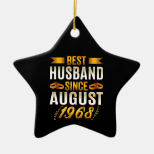 Bester Ehemann 1968 Sinnvoller 52. Hochzeitstag Keramik Ornament