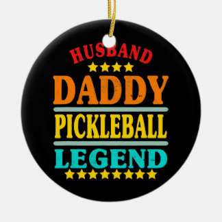Bester Ehemann Daddy Pickleball-Legende Vintage He Keramik Ornament