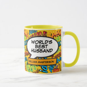 Bester Ehemann der Welt Cool Lustiges Comicbuch Tasse