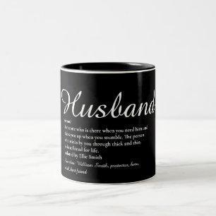 Bester Ehemann der Welt Definition Script Lustig Zweifarbige Tasse