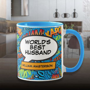 Bester Ehemann der Welt Lustiger Persönlicher Name Tasse