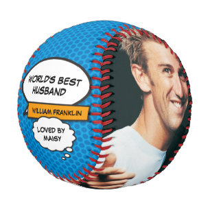 Bester Ehemann der Welt Lustiges Comic Kühles Foto Baseball